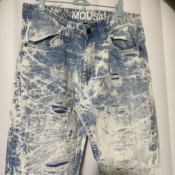Mousai MENS denim blue distressed jeans - Picture 5 of 5